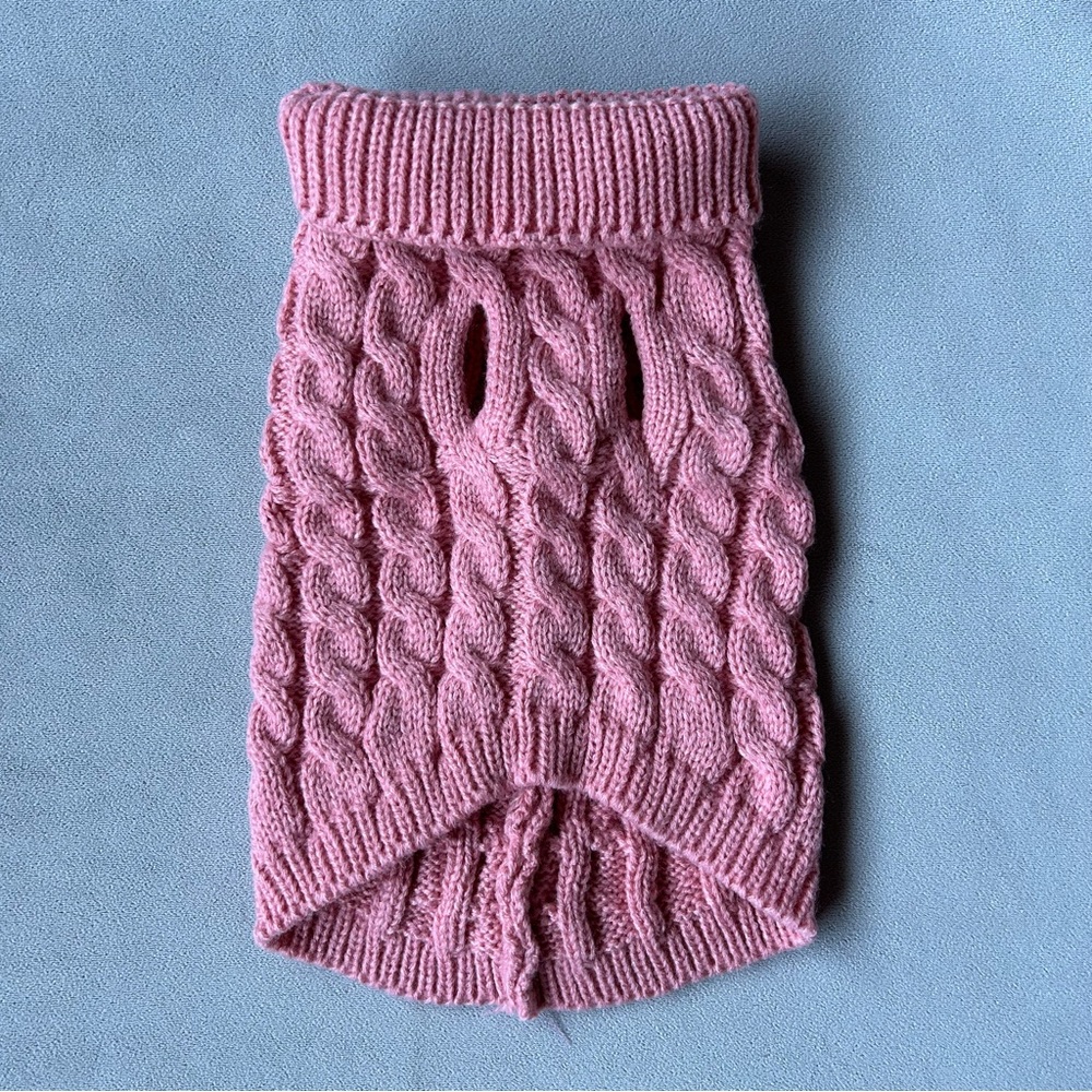 Knit Pet Sweater ~ Pink ~ Size Medium ~ Brand New!